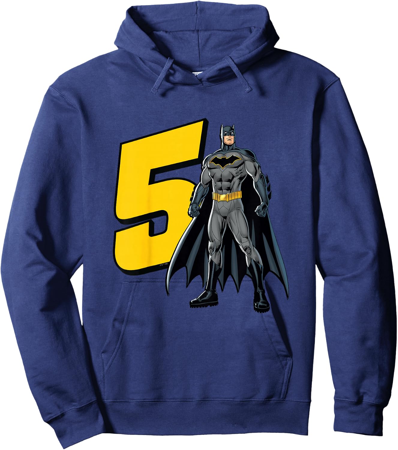 Kids Batman Super Hero 5th Birthday Hoodie - Hoodie | Navy