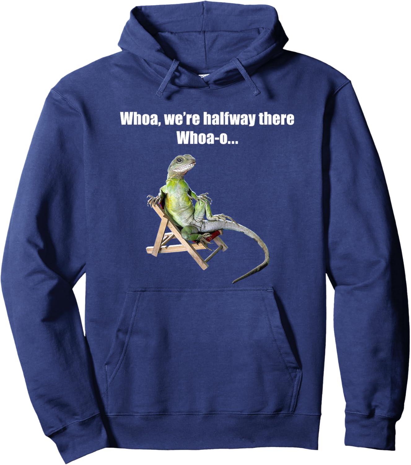 Funny Misheard Lyric - Lizard on a chair Hoodie - Hoodie | Navy
