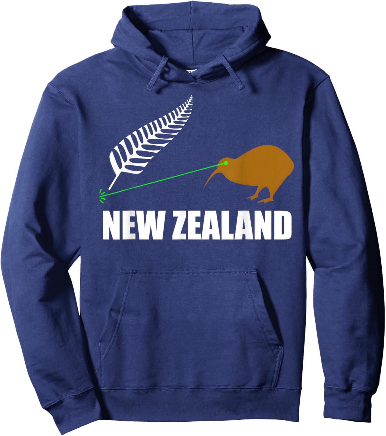 Laser Kiwi Flag New Zealand Flag Hoodie - Hoodie | Navy