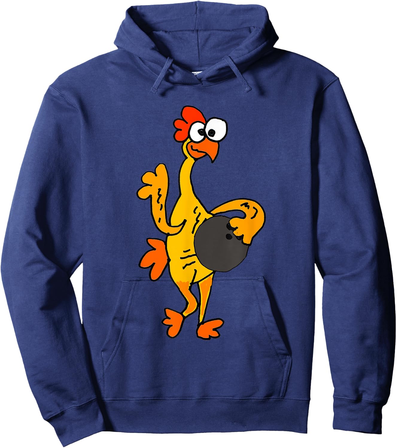 SmileteesSports Funny Rubber Chicken Bowling Hoodie - Hoodie | Navy