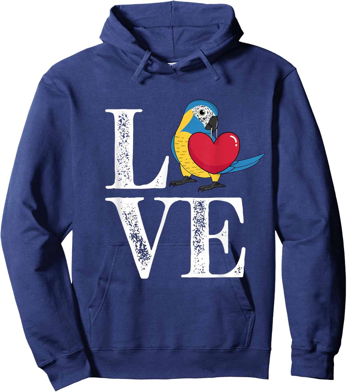Love Parrot I Blue-throated Macaw Hoodie - Hoodie | Navy