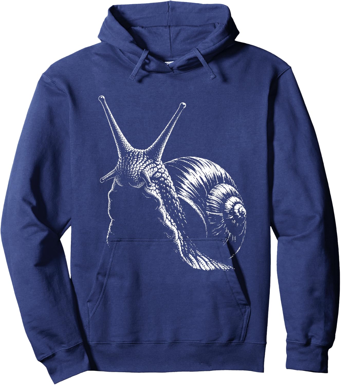 Snail Portrait Black and White Hoodie - Hoodie | Navy
