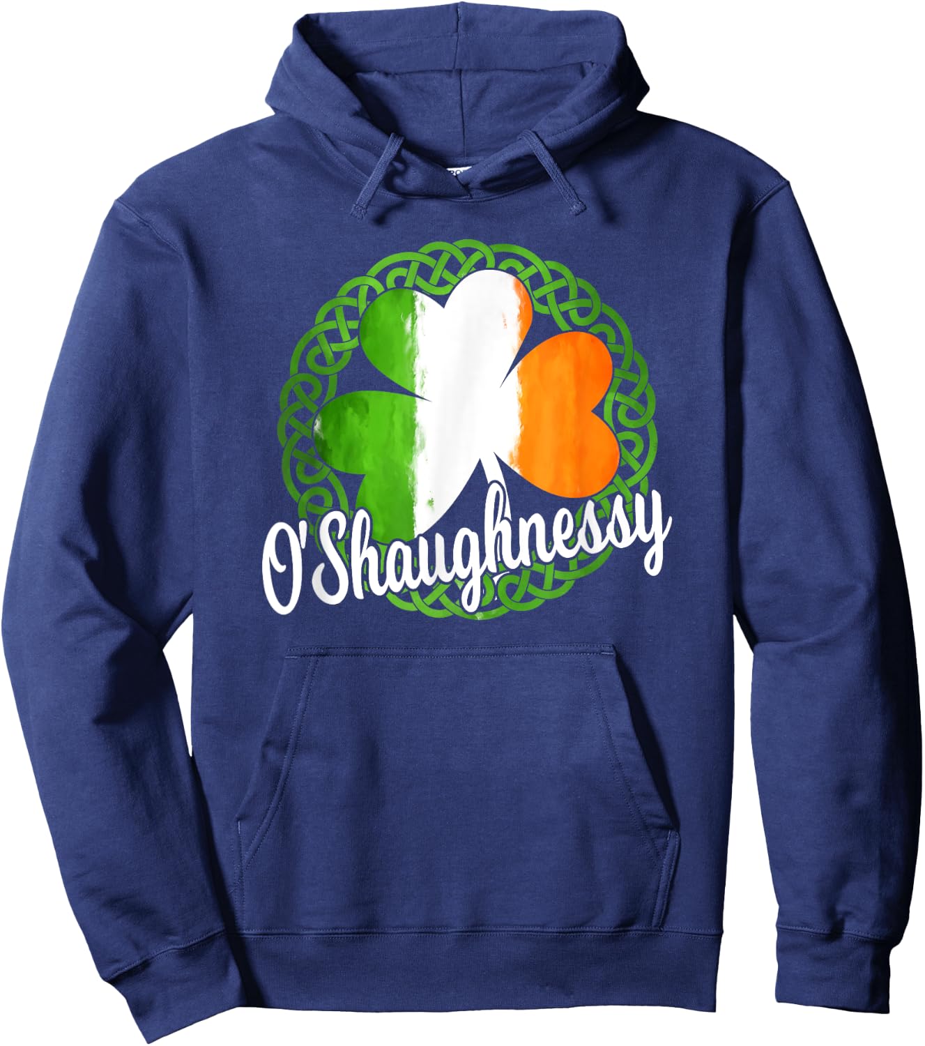 Celtic Theme - O'Shaughnessy Irish Family Name Hoodie - Hoodie | Navy