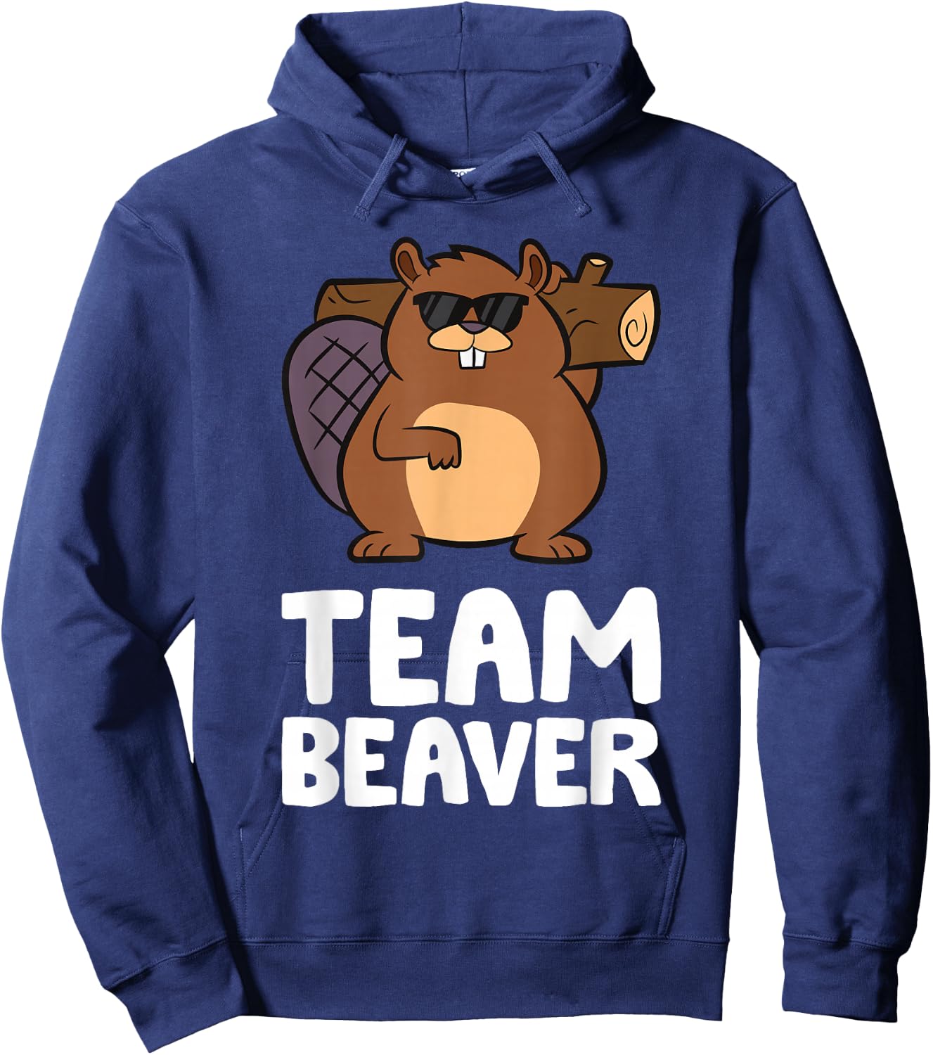Team Beaver Rodent Animal Funny Beader Hoodie - Hoodie | Navy