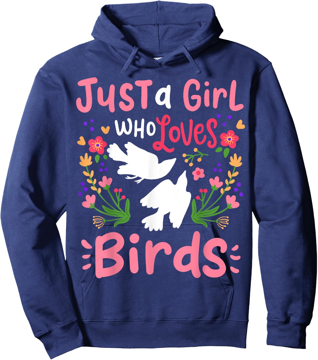Just A Girl Who Loves Birds Gift Hoodie - Hoodie | Navy