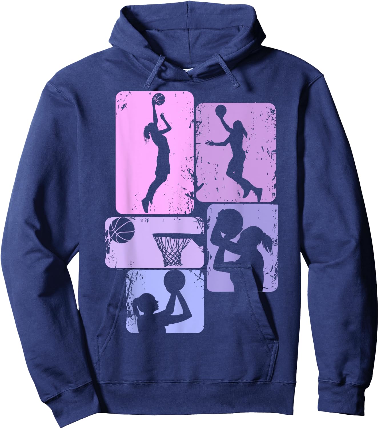 Basketball Basketballerin Mädchen Kinder Damen Hoodie - Hoodie | Navy
