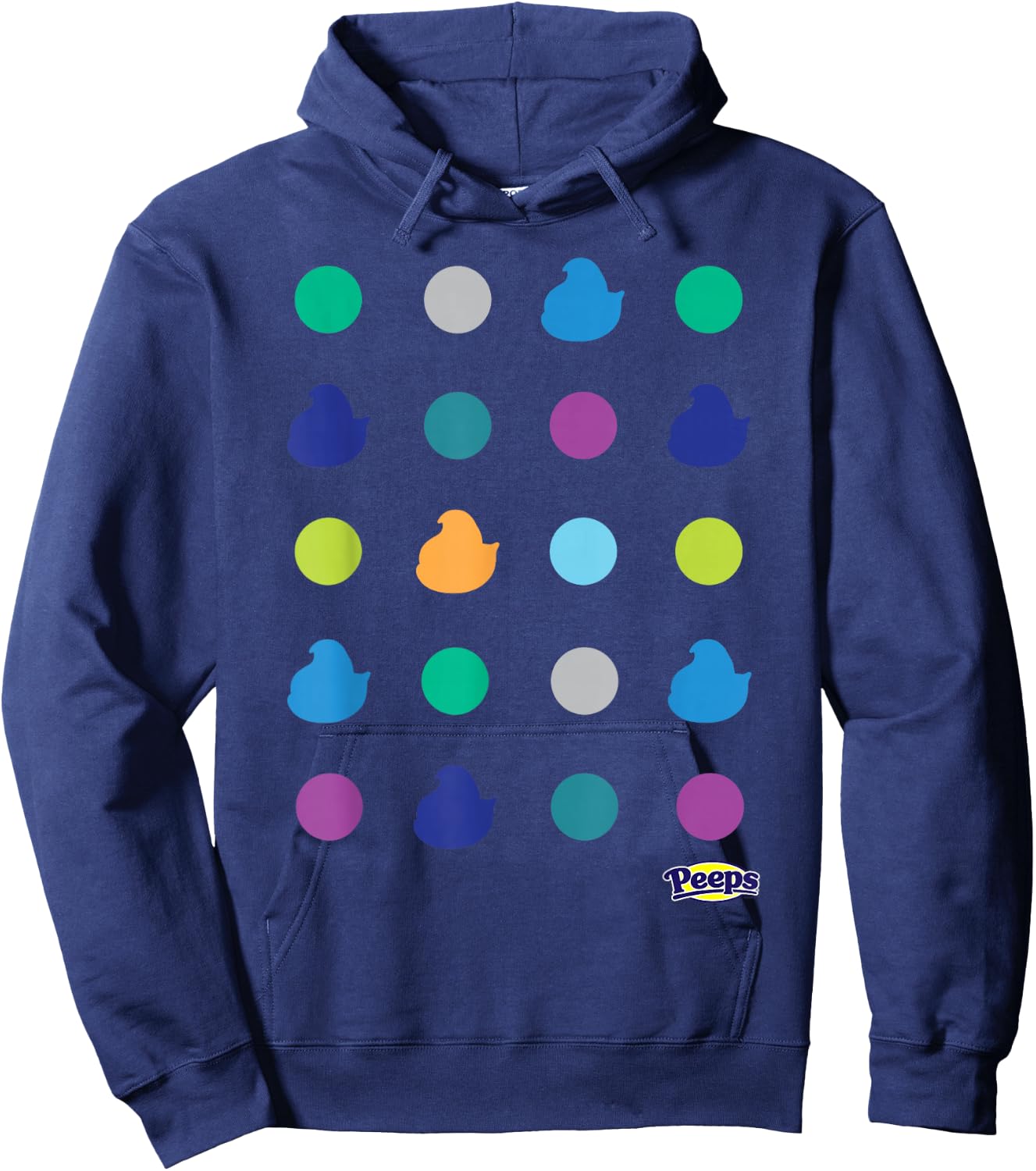 Peeps Easter Minimalist Chicks & Dots Pop Art Hoodie - Hoodie | Navy