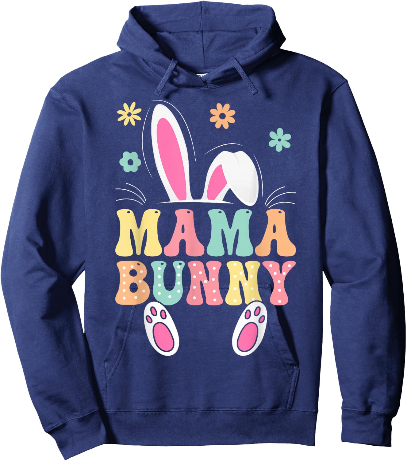 Mama Bunny Matching Family Easter Celebration Hoodie - Hoodie | Navy