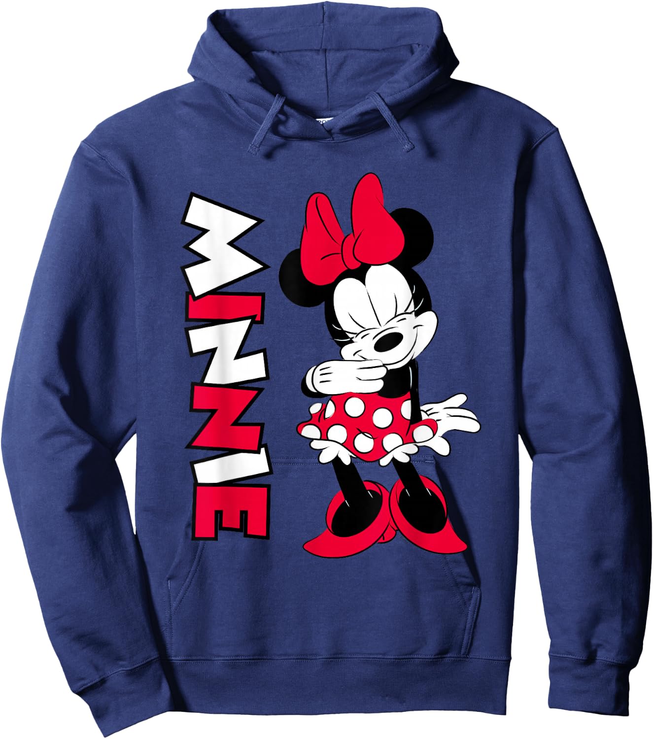 Minnie Mouse Giggling , black Hoodie - Hoodie | Navy