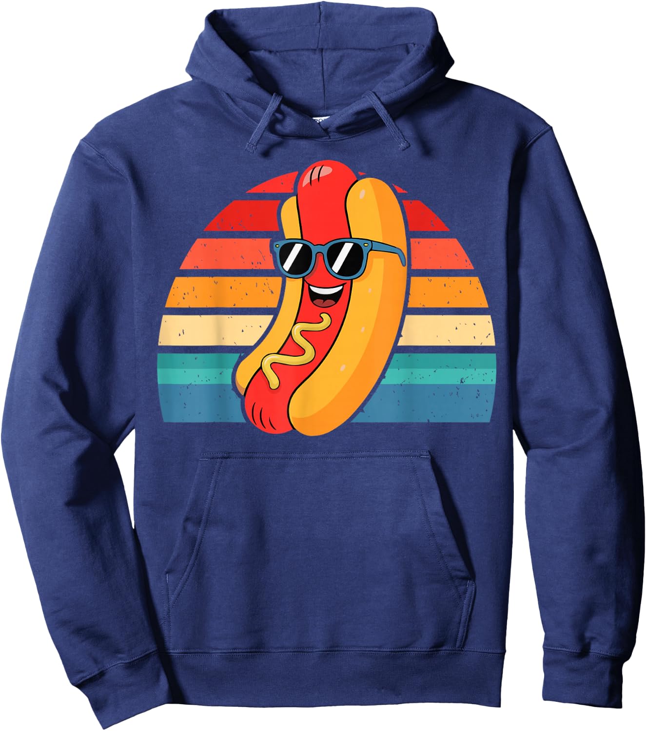 Retro Hot Dog Costume for food Lovers Funny Hoodie - Hoodie | Navy