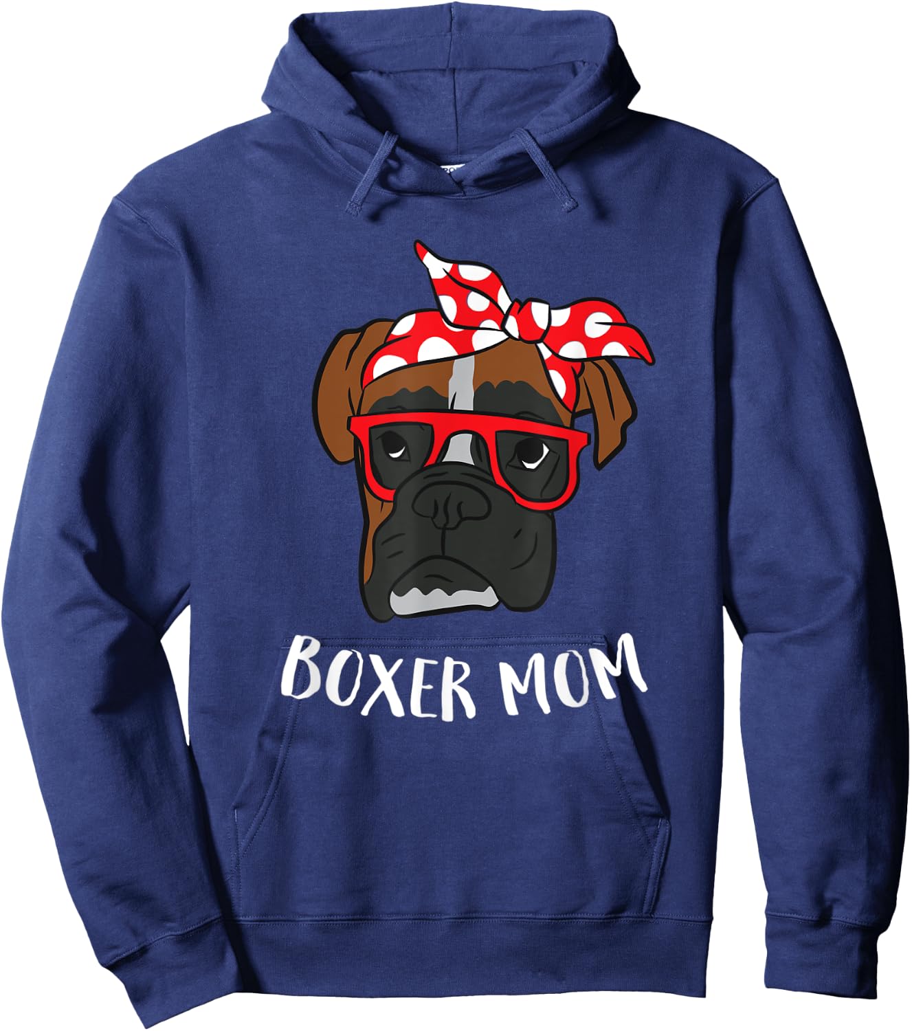 Funny Boxer Mom Cute Boxer Mama Gift Boxer Mom Hoodie - Hoodie | Navy