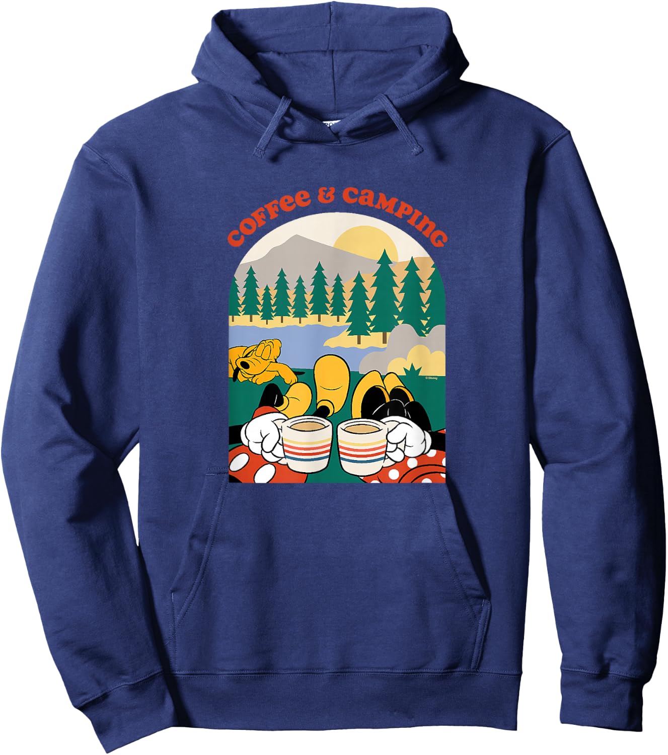 Mickey & Minnie Mouse - Coffee & Camping Hoodie - Hoodie | Navy