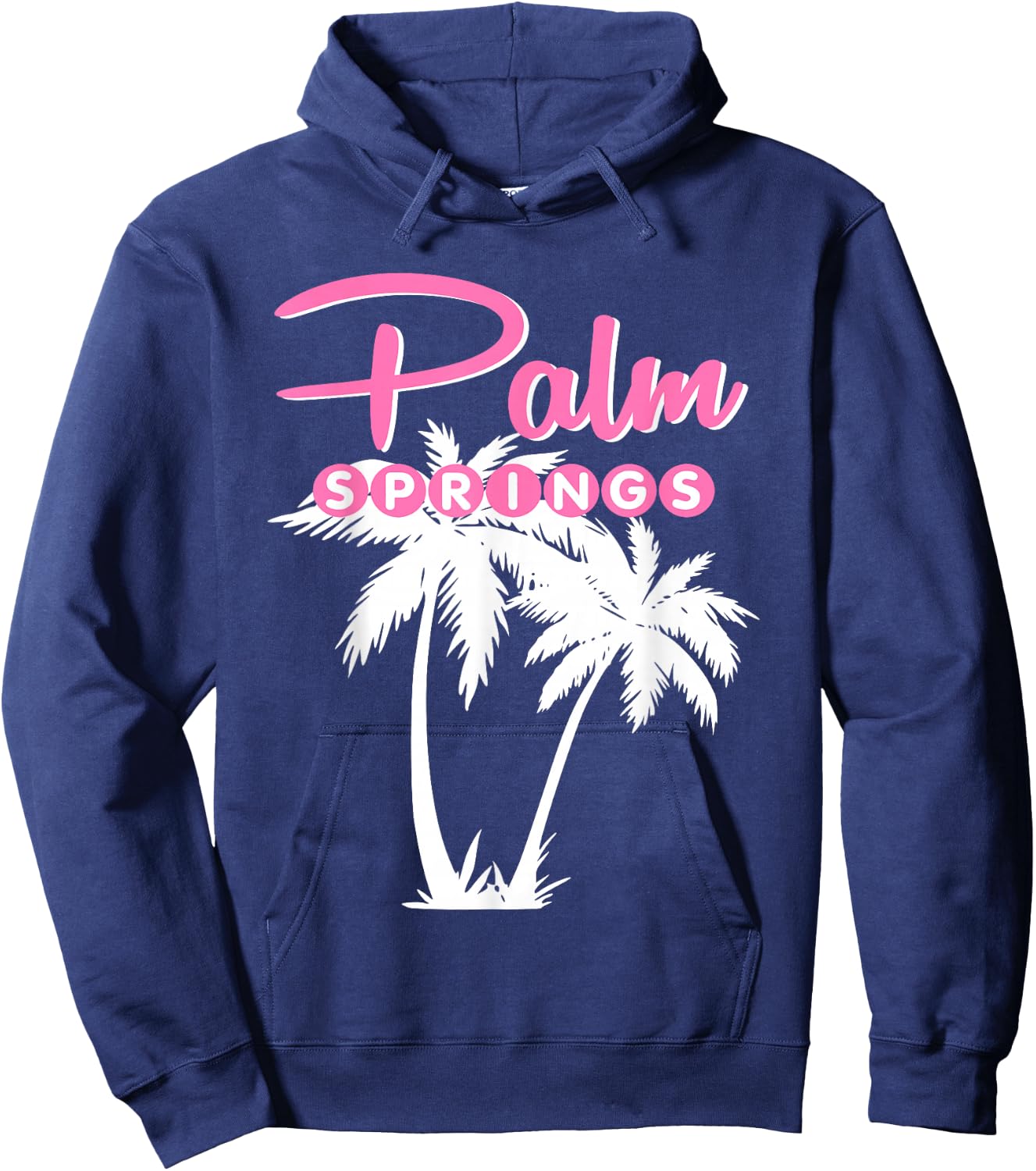 PALM SPRINGS RETRO VINTAGE CALIFORNIA Palm Tree Hoodie - Hoodie | Navy
