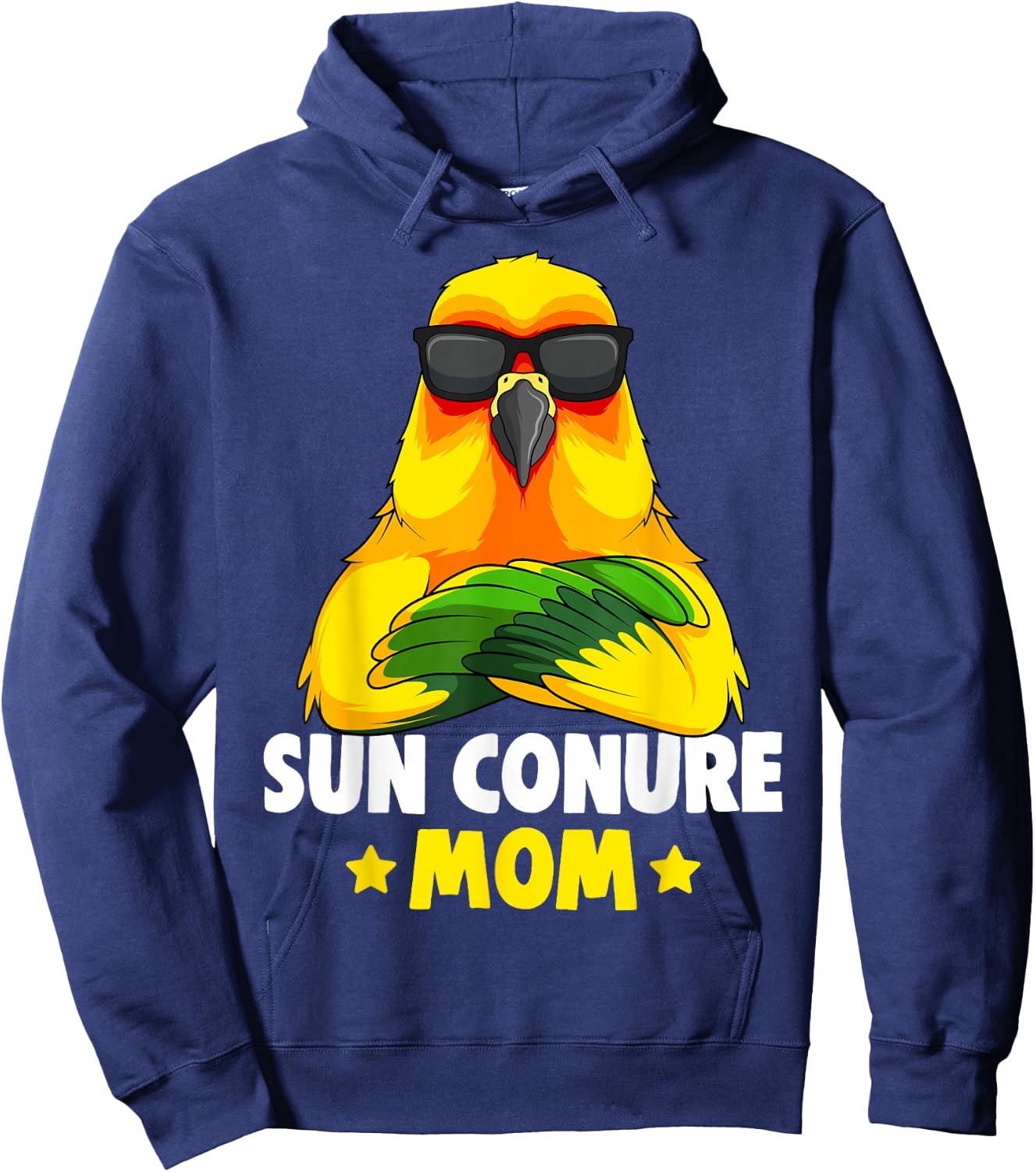 Sun Conure Mom Parrot Bird Women Hoodie - Hoodie | Navy