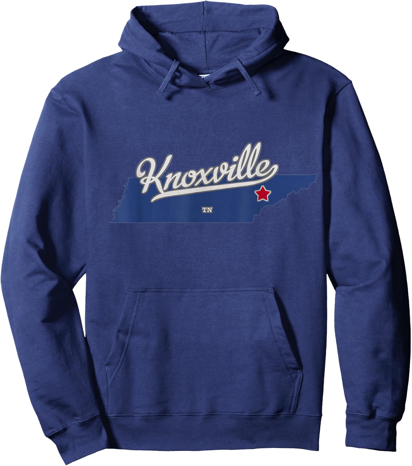 Knoxville Tennessee TN Map Hoodie - Hoodie | Navy