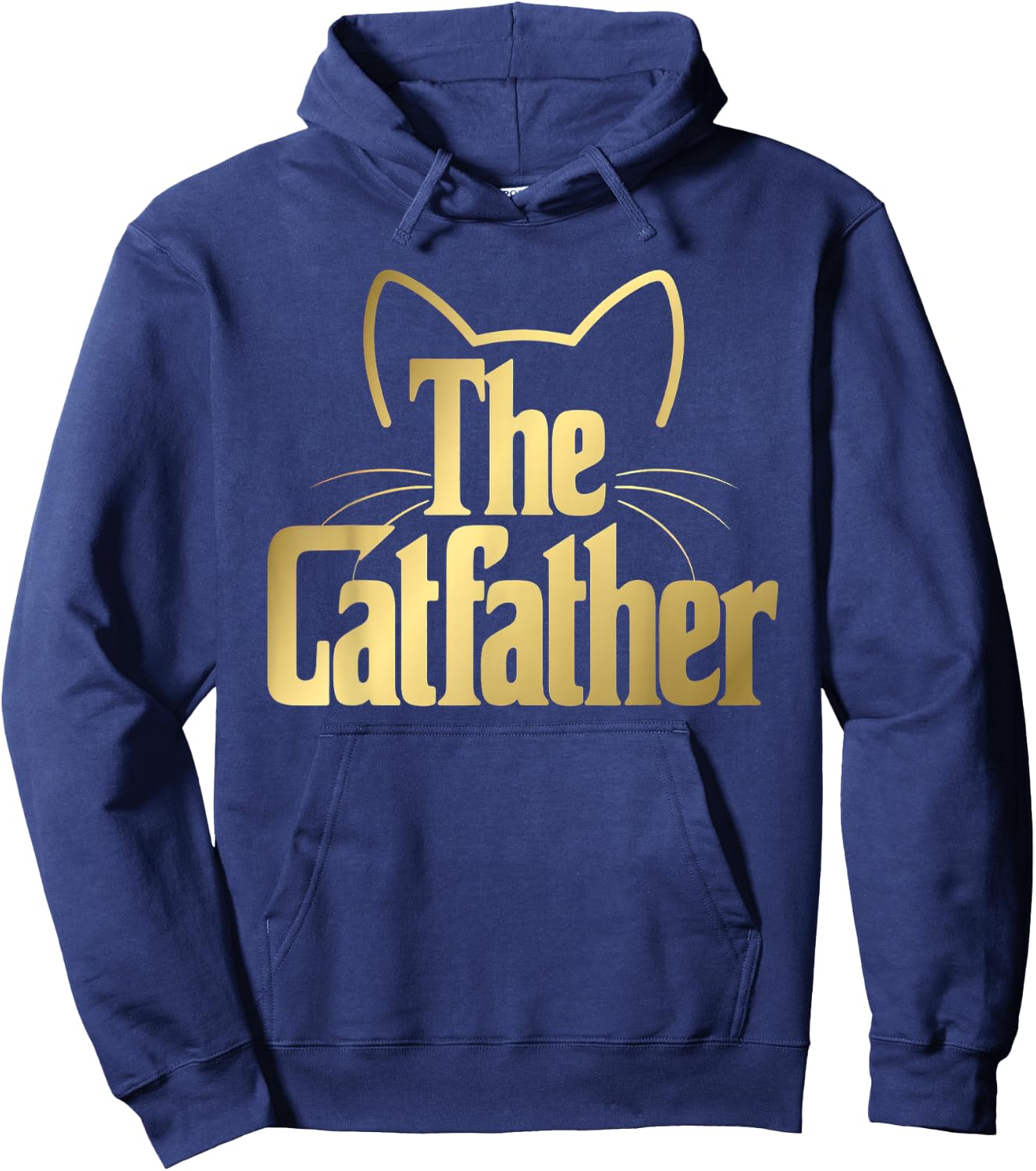 Funny Pet Lover Cat Dad The Catfather Hoodie - Hoodie | Navy