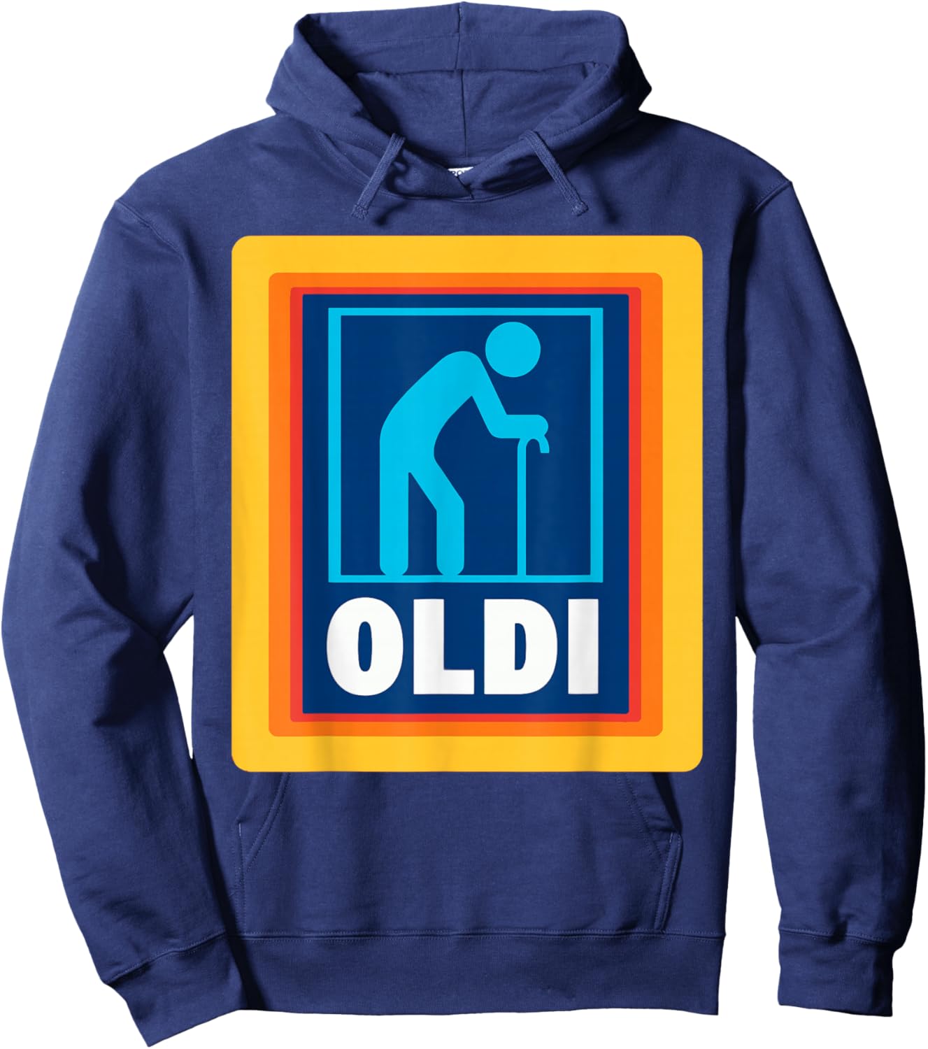 Funny OLDI Shirt - - Black - Short Sleeve - - S - Crew Collar - Graphic Design - Classic Plain Cotton - Gifts for Various Occasions Hoodie - Hoodie | Navy