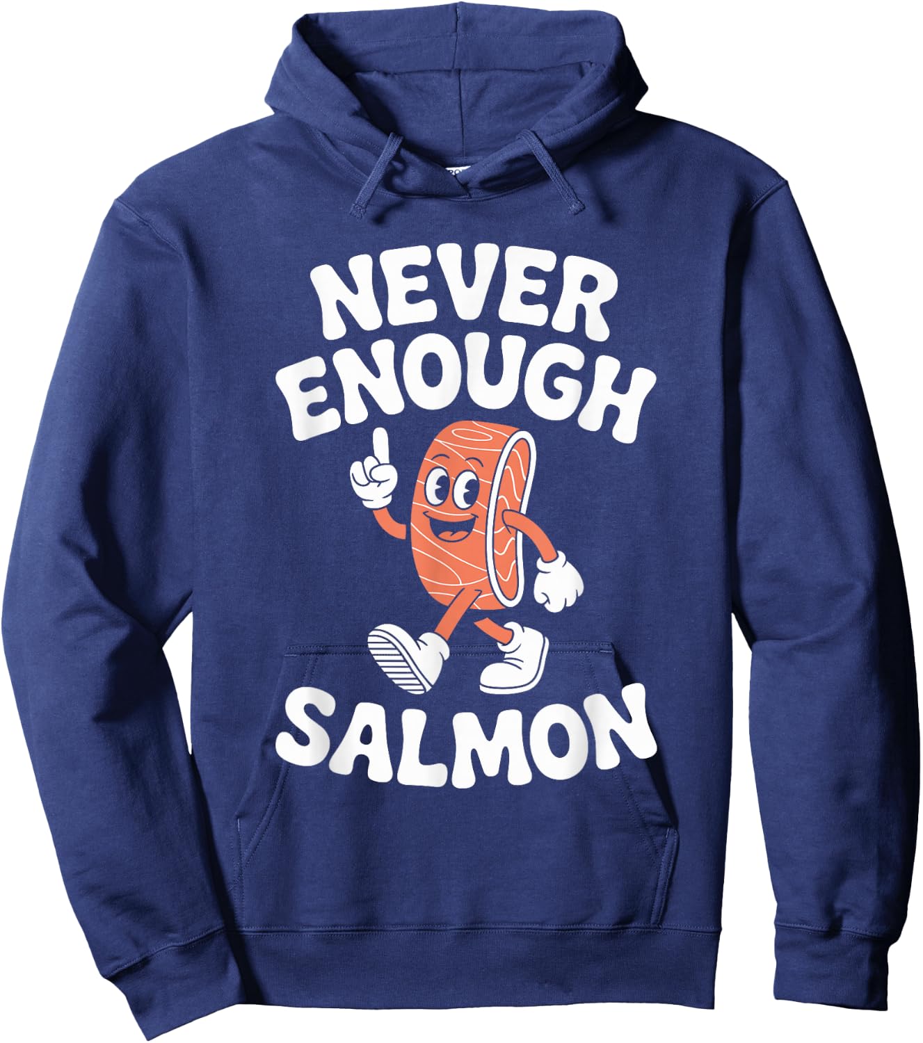Funny Salmon Retro Hoodie - Hoodie | Navy
