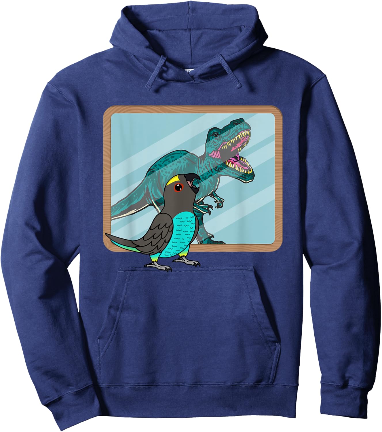 Parrot & T Rex Reflection I Meyers Parrot Hoodie - Hoodie | Navy