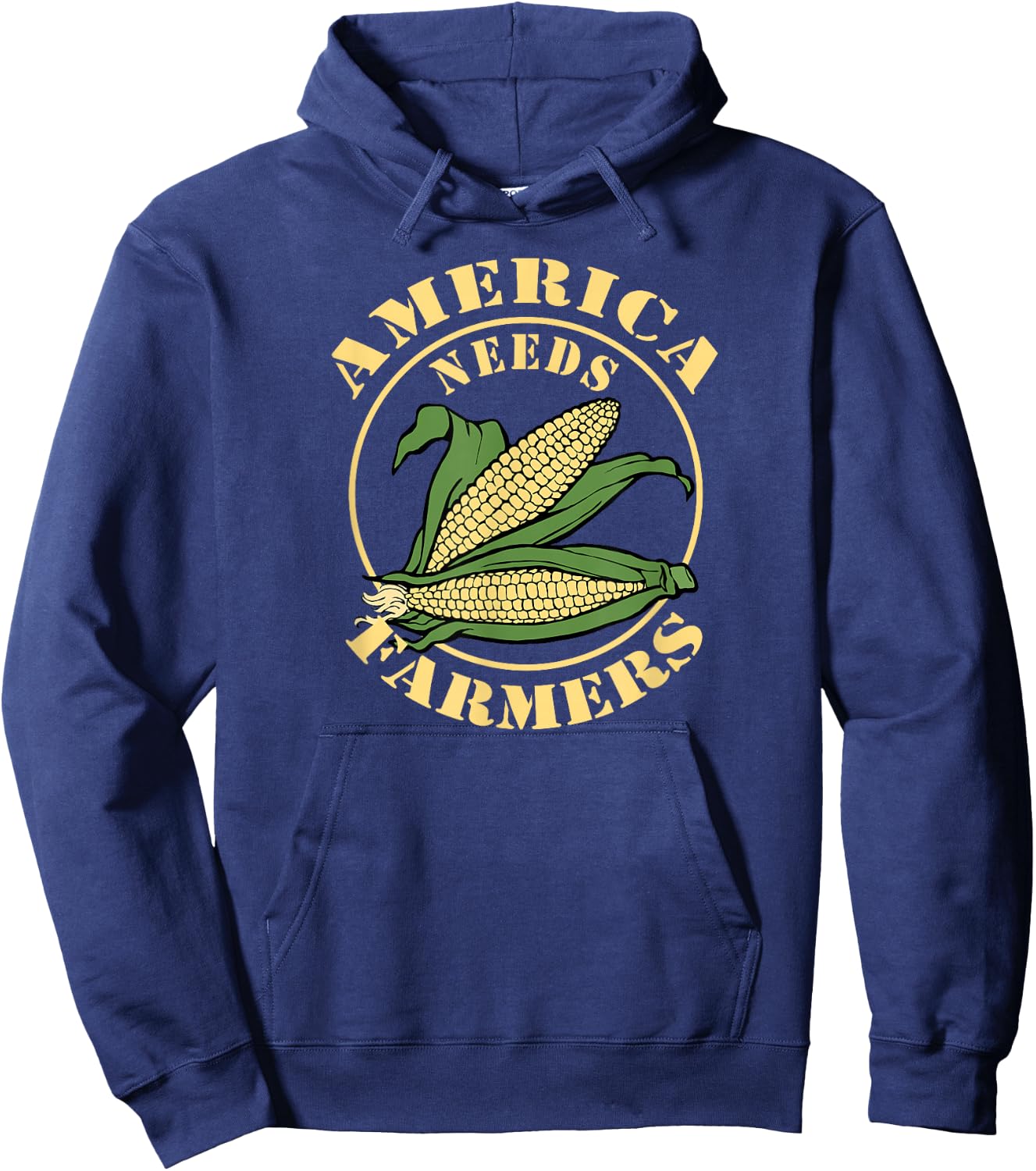 America Needs Farmers Farm Life Corn Hoodie - Hoodie | Navy