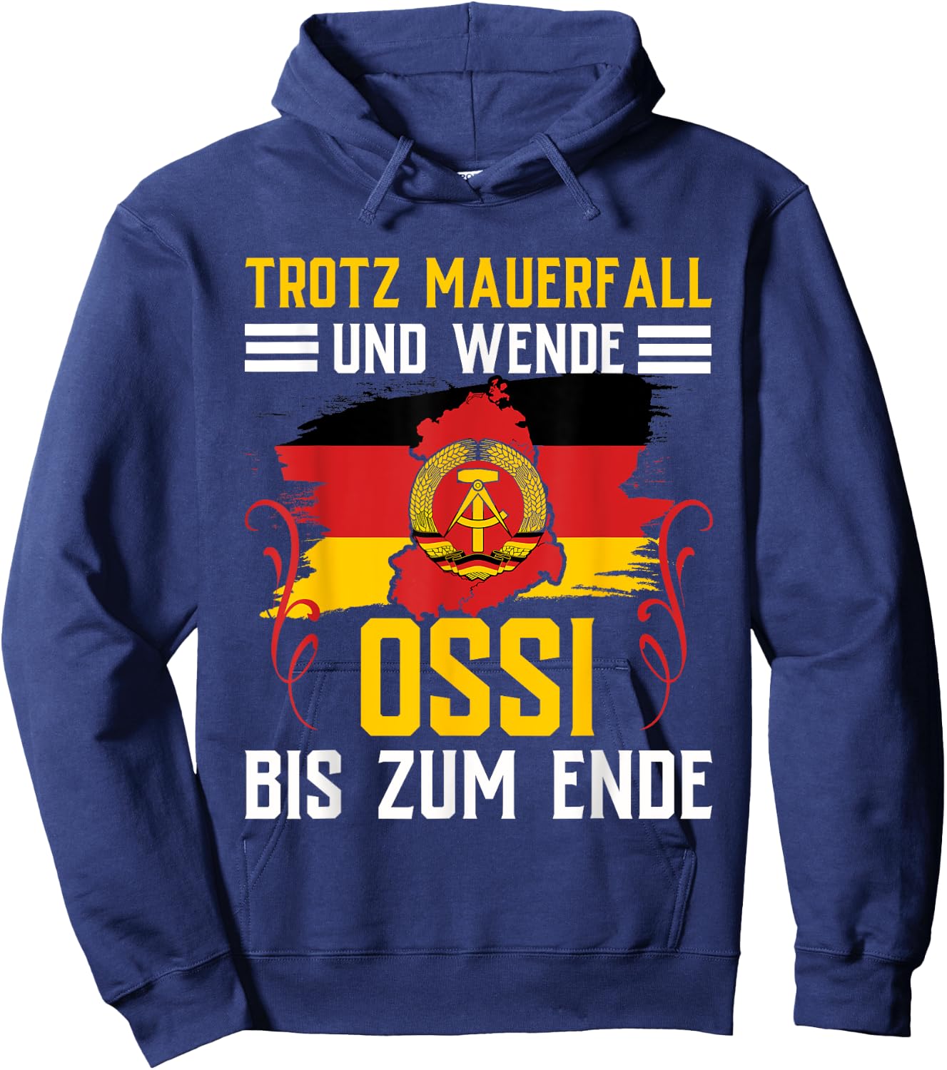 Ossi Gift Women DDR Men East Germany NVA East Hoodie - Hoodie | Navy