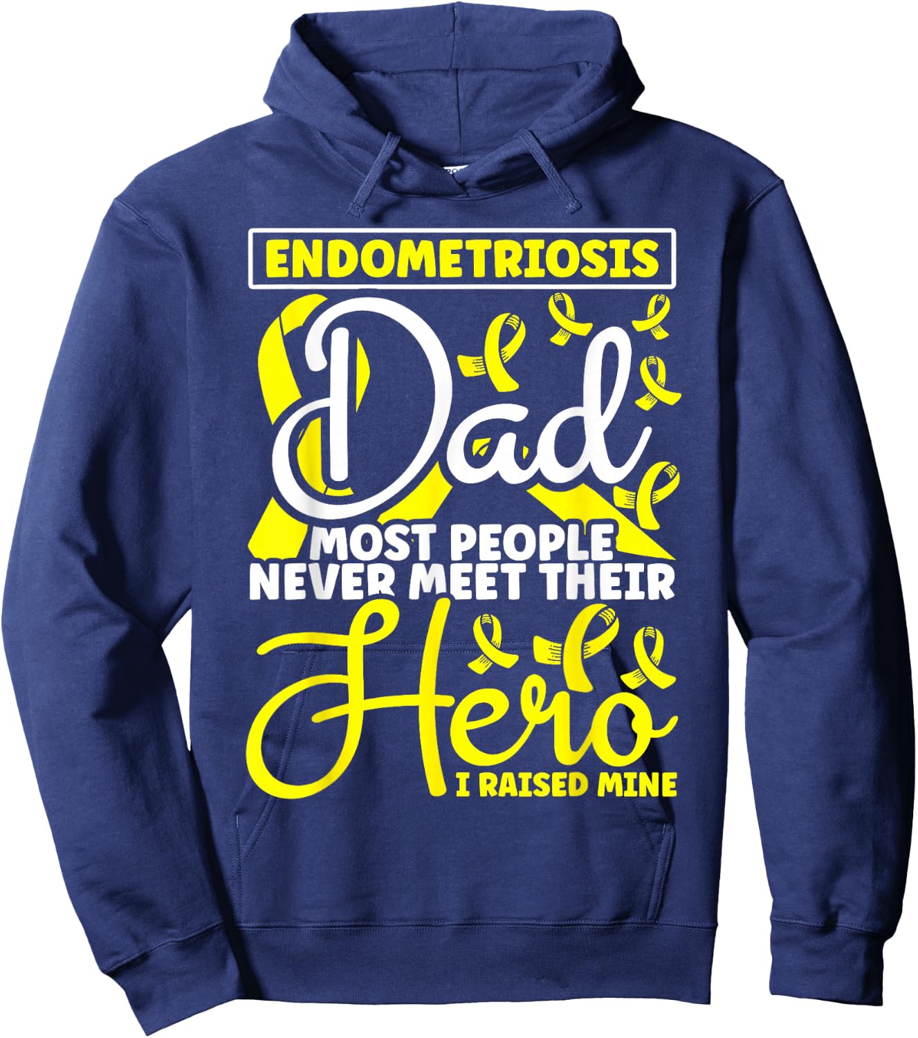 Endometriosis Awareness Endometriosis dad Hoodie - Hoodie | Navy