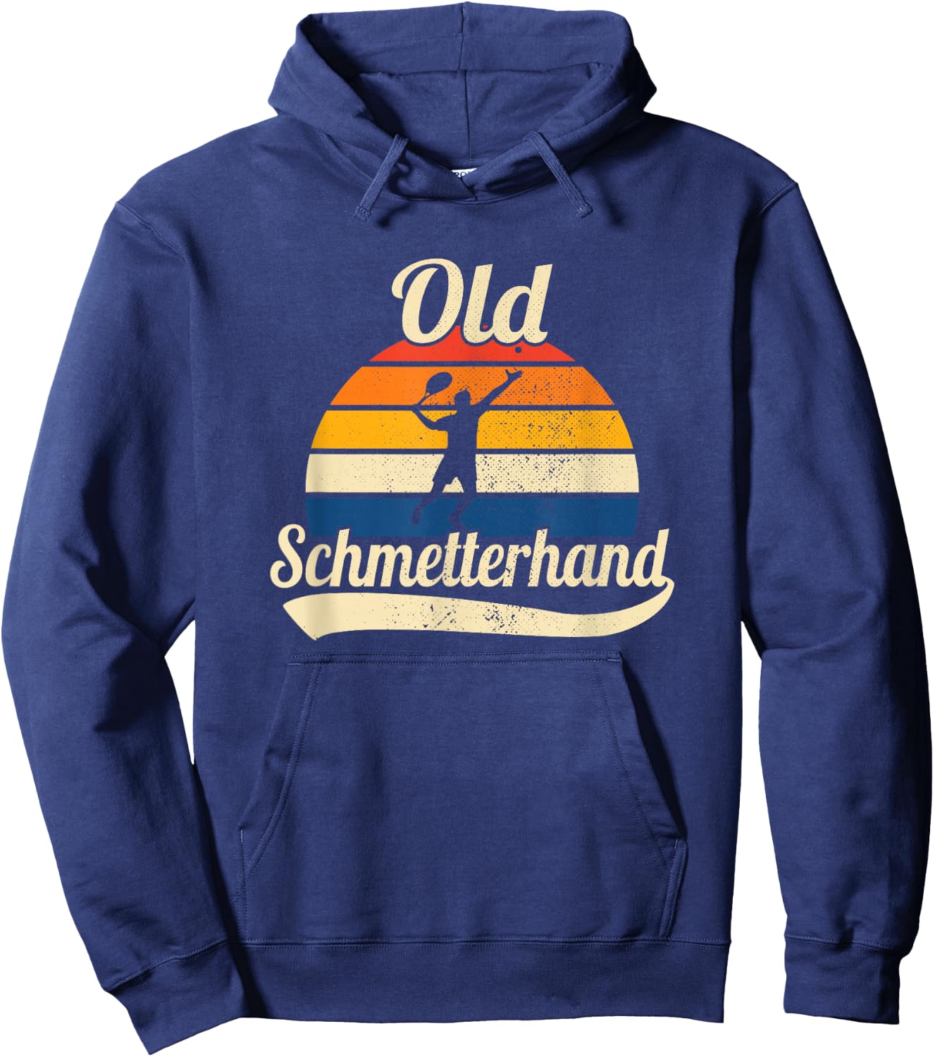 Old Butterfly Hand Retro Tennis , black Hoodie - Hoodie | Navy