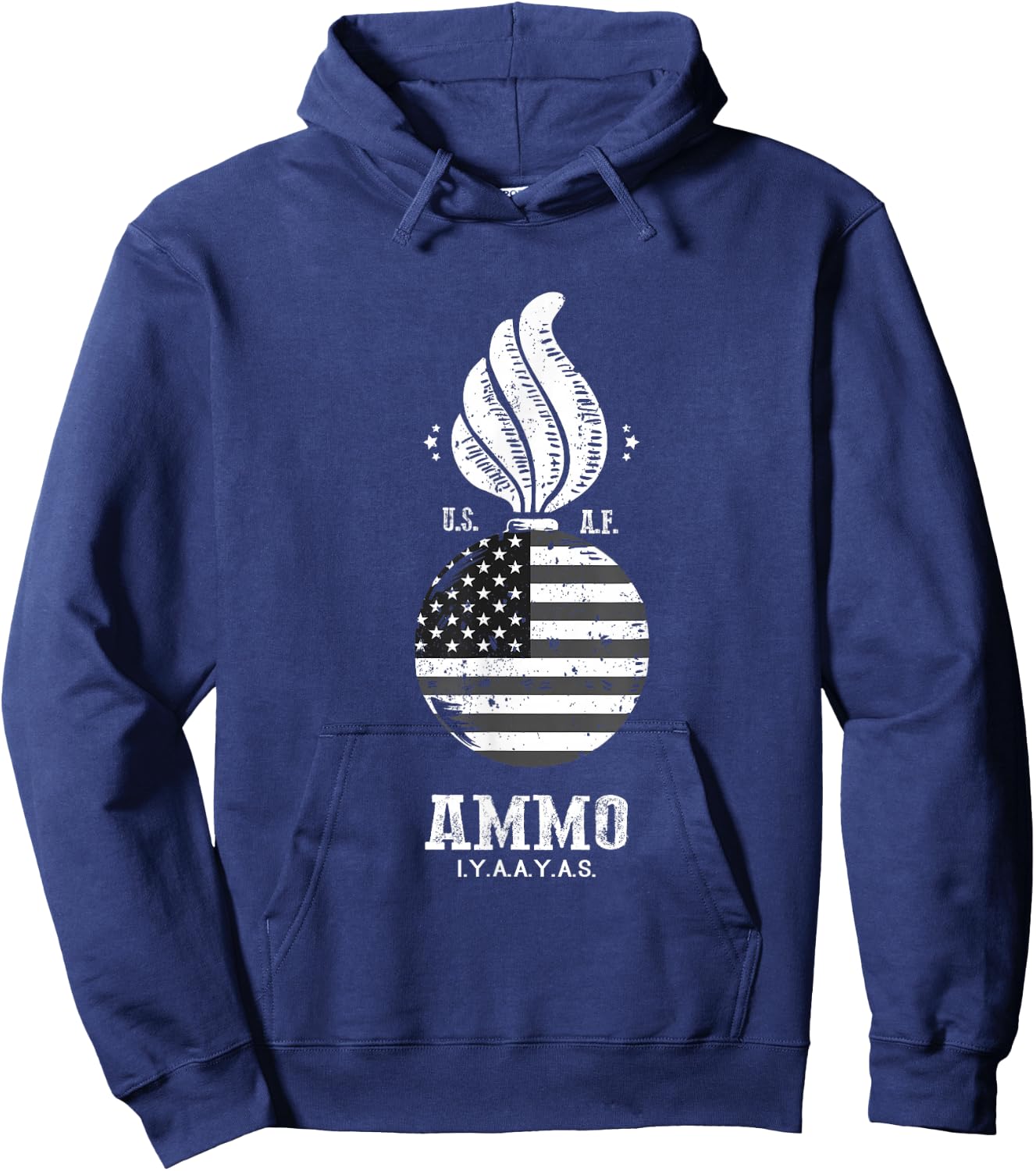 IYAAYAS Ammo USA Flag 4th of July Shirt Hoodie - Hoodie | Navy