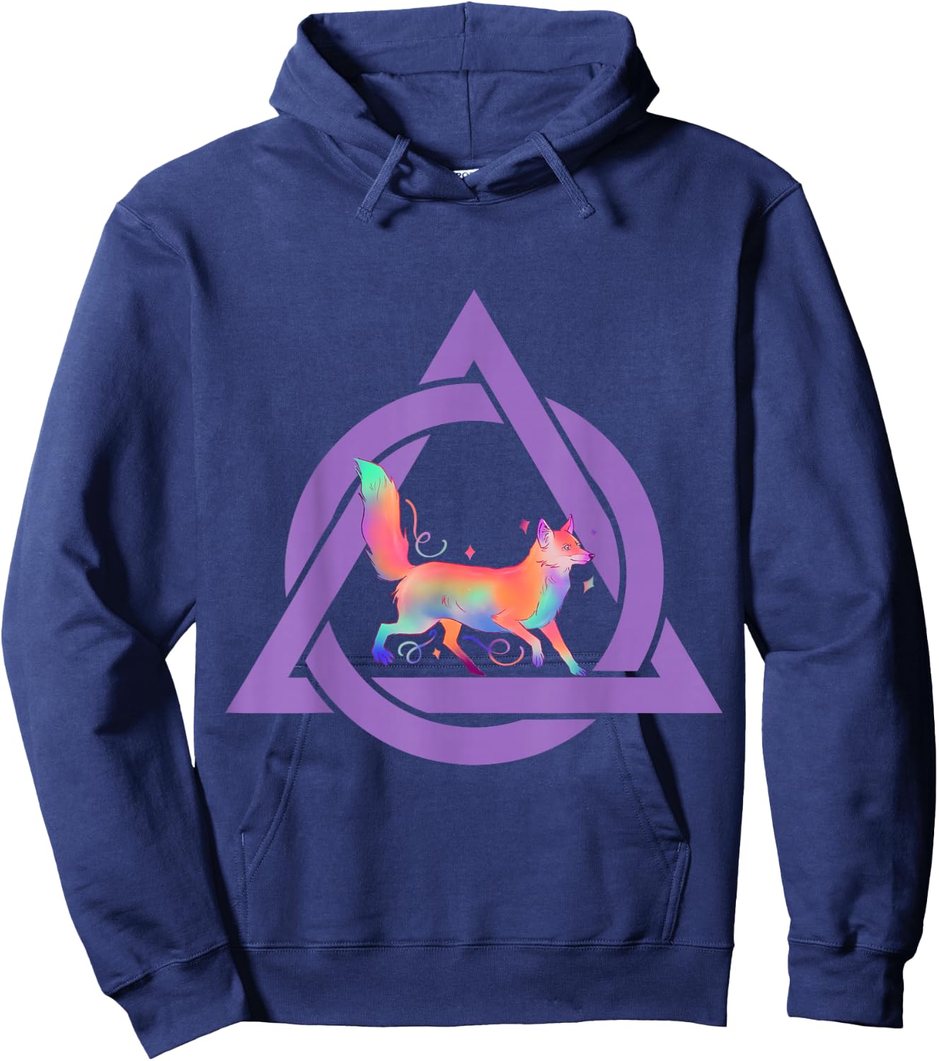 Therian Wear Delta Fox , Black, S Hoodie - Hoodie | Navy