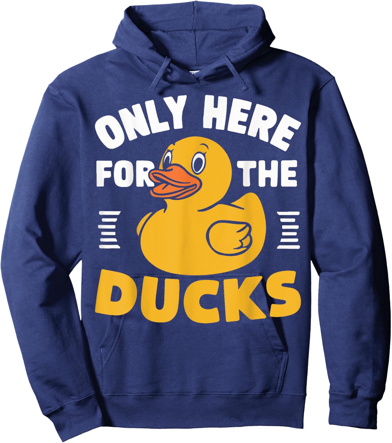 Only Here for the Ducks Rubber Duck Hoodie - Hoodie | Navy