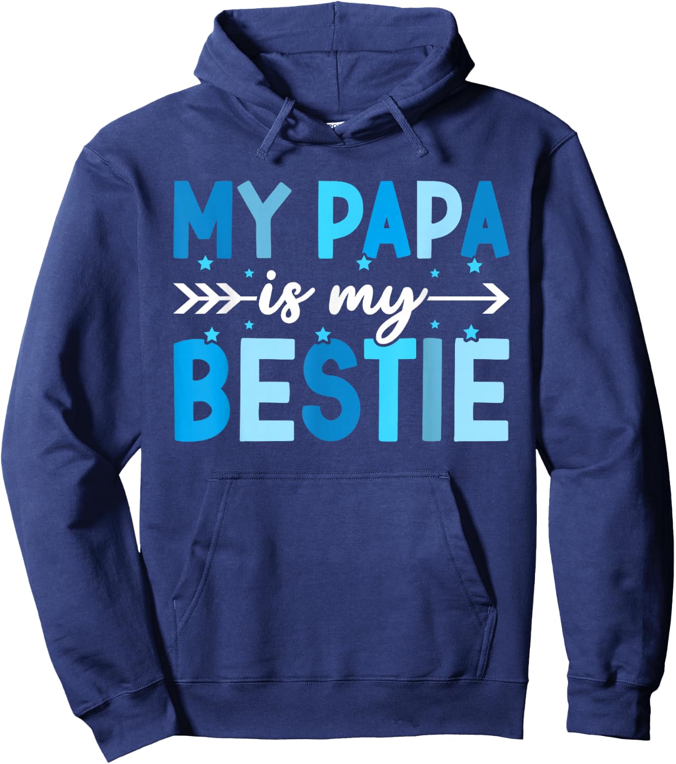 My Papa is My Bestie from Papa to Grandchild Hoodie - Hoodie | Navy