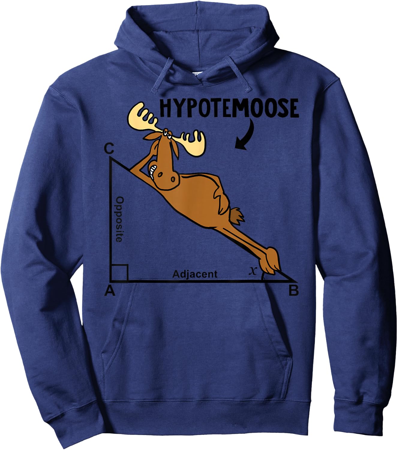 Geometry Adjacent Opposite HypoteMOOSE Hoodie - Hoodie | Navy