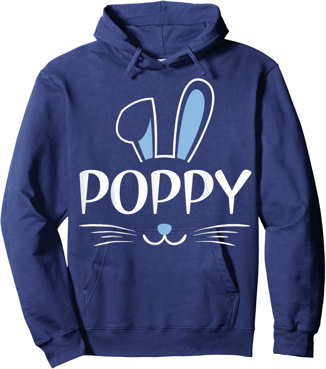 Poppy Bunny Face Family Father's Day Easter Hoodie - Hoodie | Navy