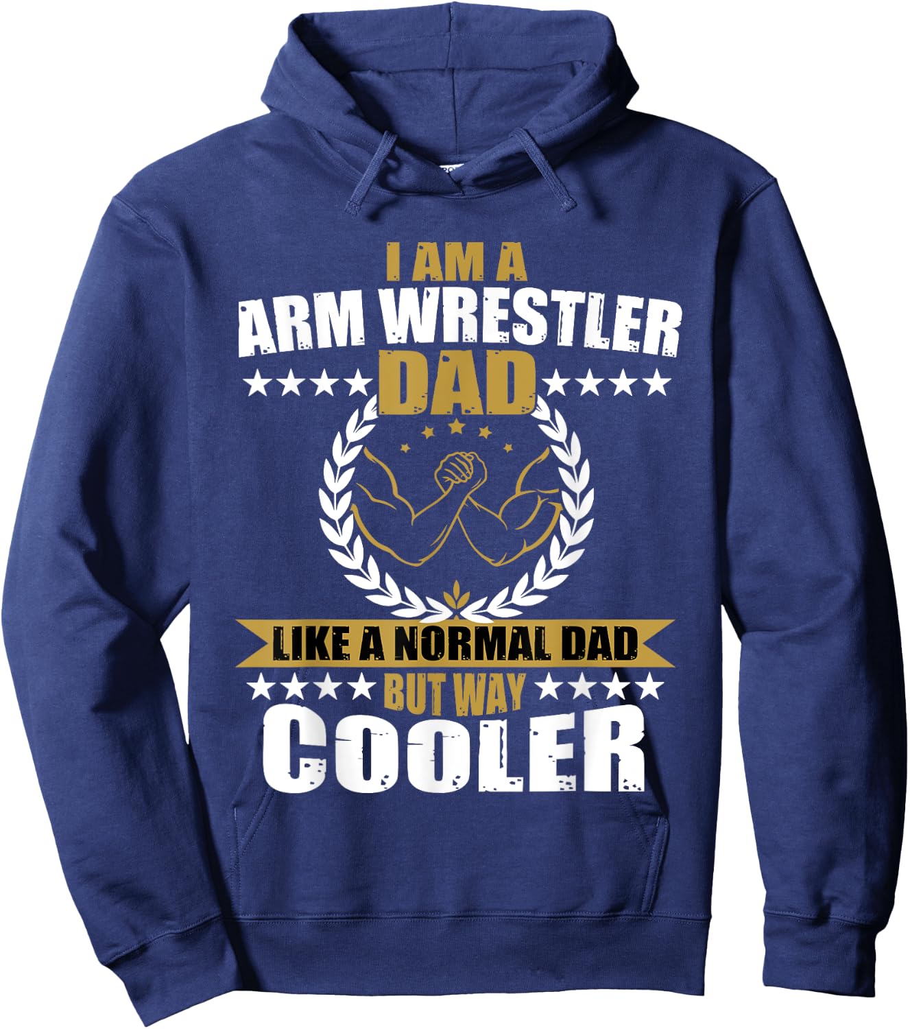 Great Arm Press Father Gift Dad Muscle Fitness Hoodie - Hoodie | Navy