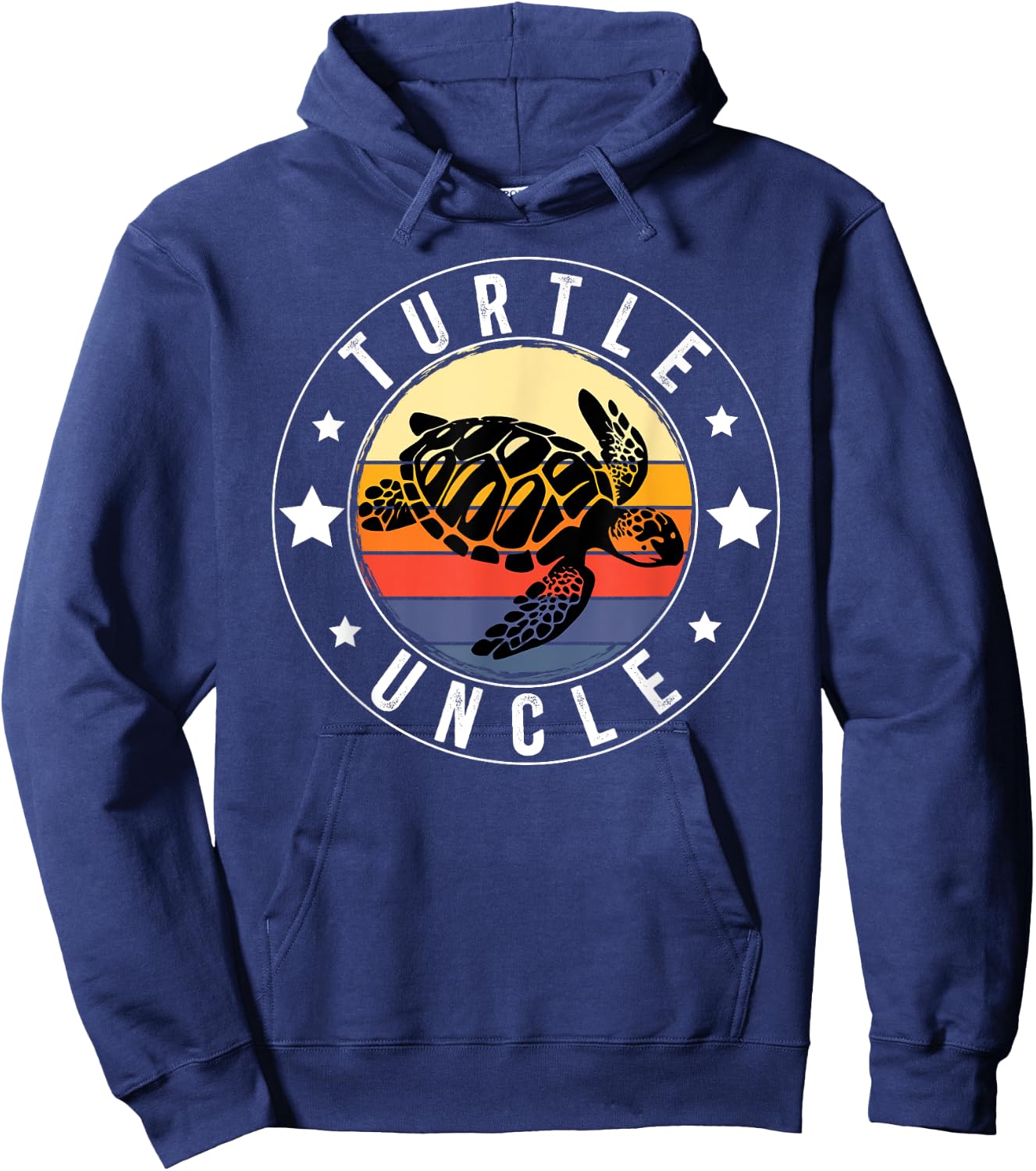 Turtle Uncle Retro Turtle Owner Turtle Lover Hoodie - Hoodie | Navy