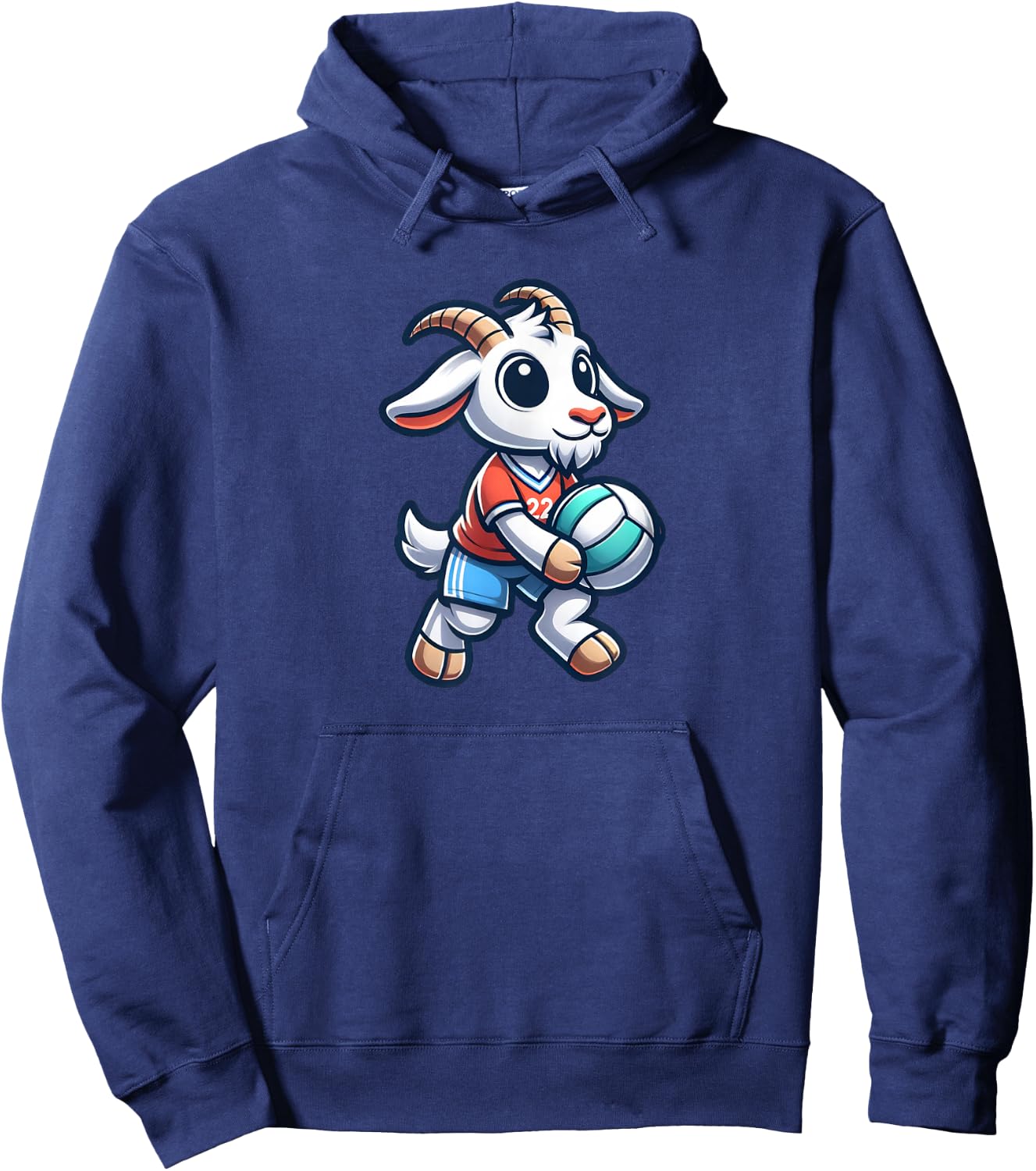 Unique Goat Volleyball Player Team Spirit Art Hoodie - Hoodie | Navy