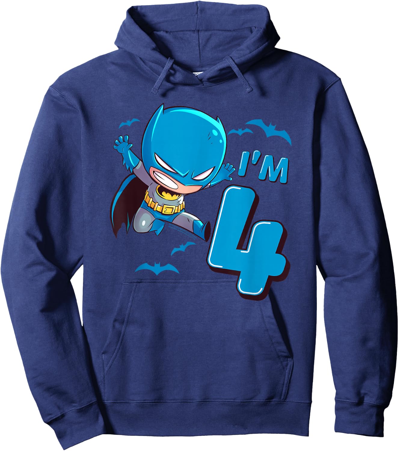 Batman 4th Birthday Cute I'm 4 Hoodie - Hoodie | Navy