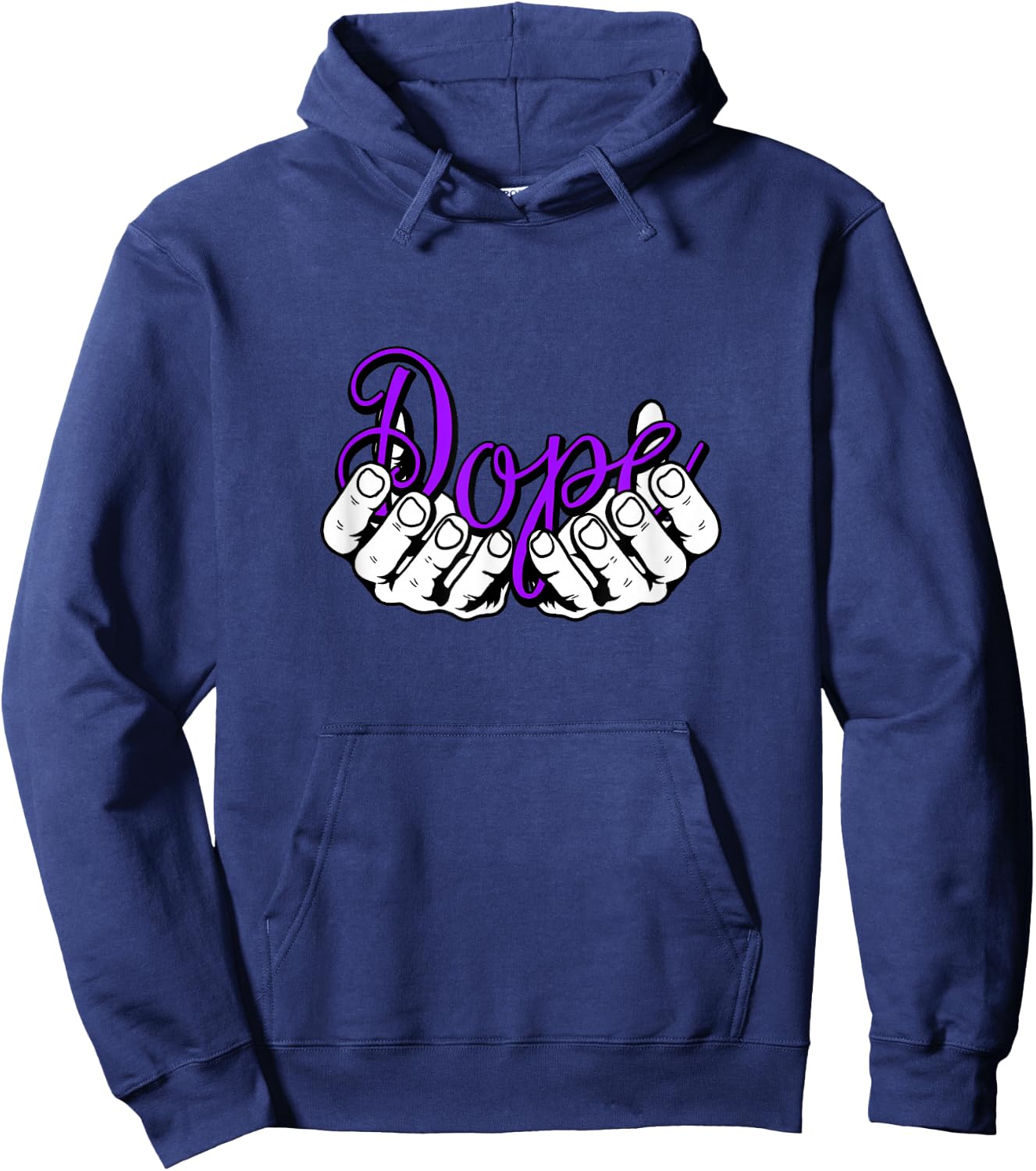 Purple Color Hands DOPE Purple Graphic Hoodie - Hoodie | Navy