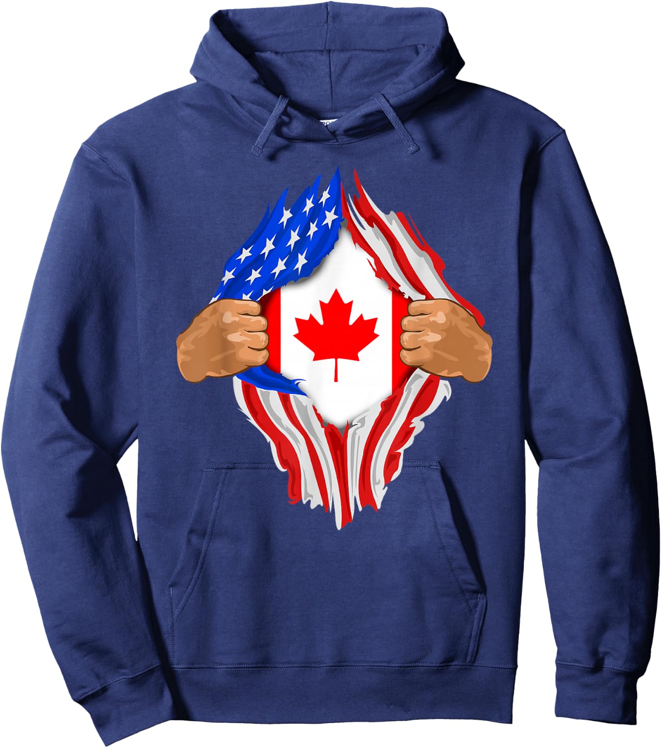 Canadian Blood Inside Me | Canada Flag Gift Hoodie - Hoodie | Navy
