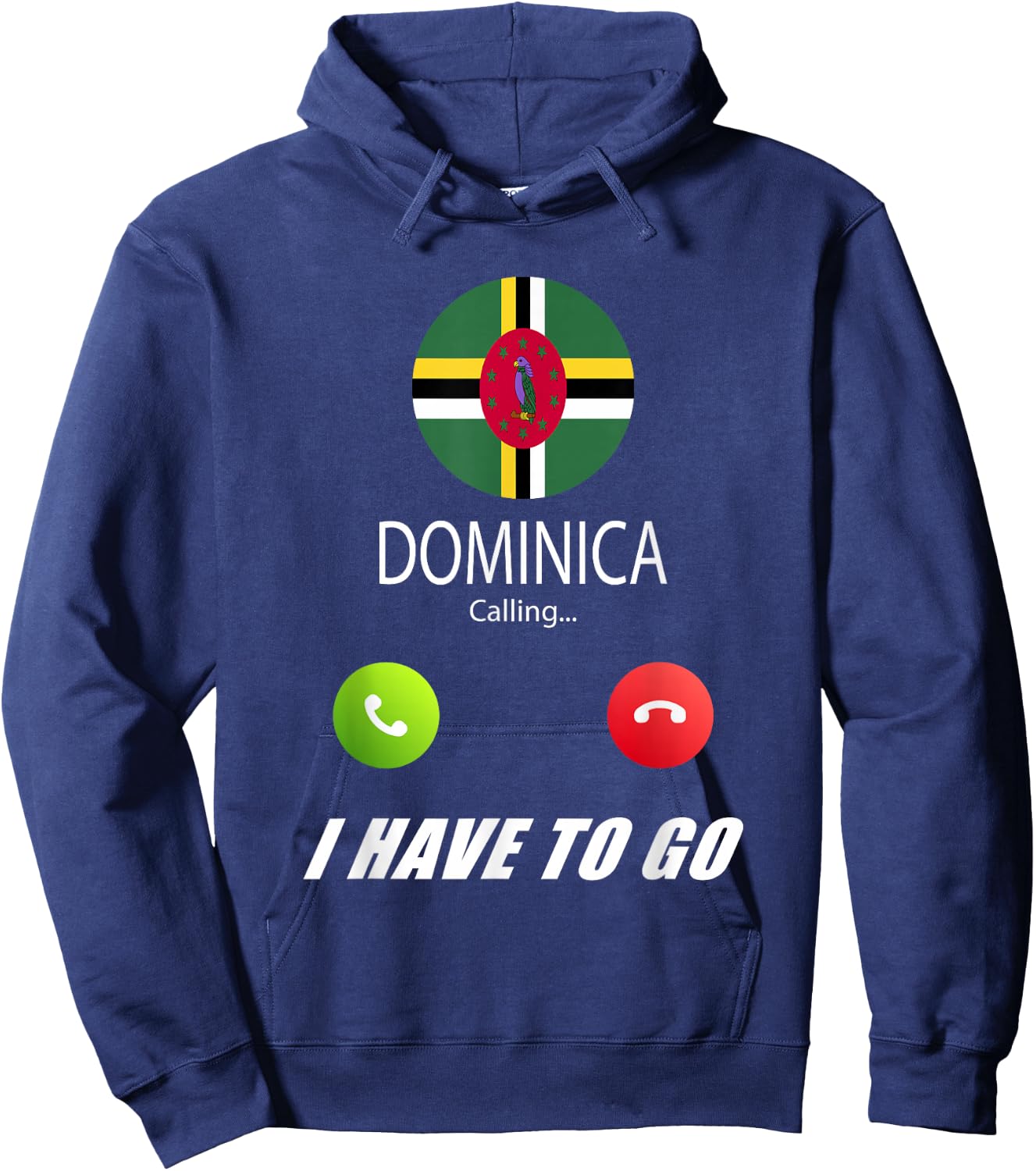 Dominica Flag Souvenir Dominica is calling Hoodie - Hoodie | Navy