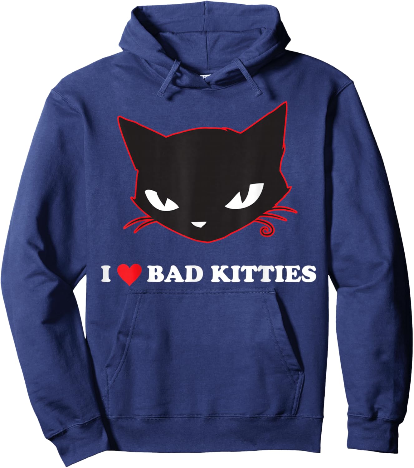 Emily The Strange I Heart Bad Kitties Hoodie - Hoodie | Navy
