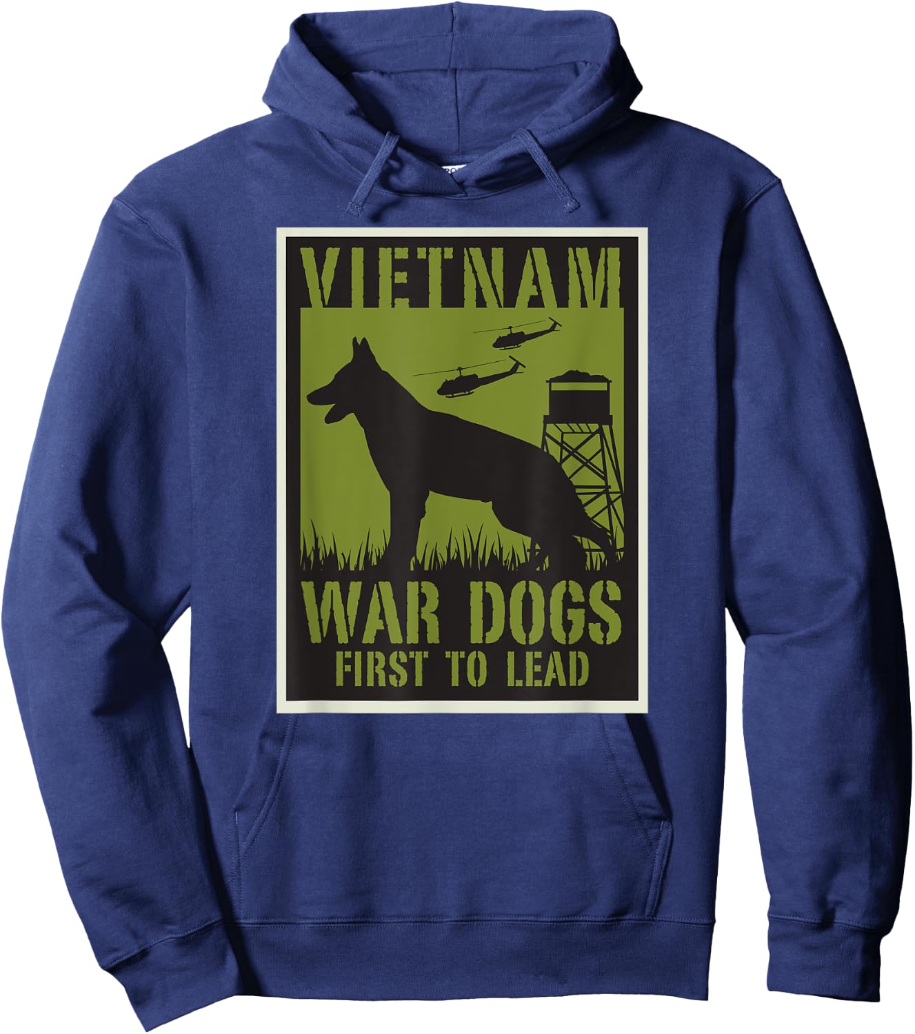Vietnam War Dogs , Black, S Hoodie - Hoodie | Navy