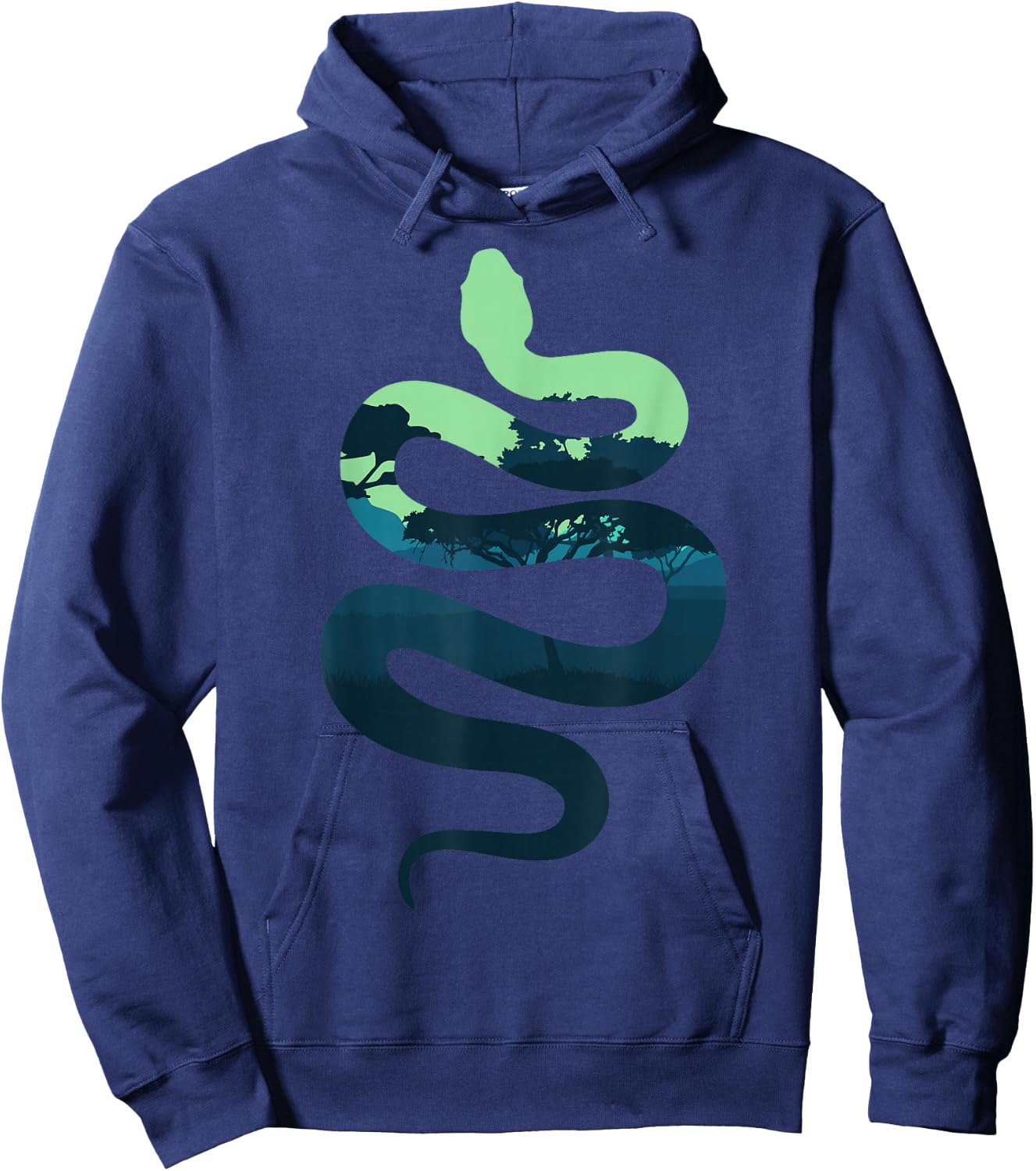 Sustainability, Climate Change and Protection Tierliebhaber in der Natur mit Silhouette der Schlange für Kinder und Erwachsene, Schwarz, S Hoodie - Hoodie | Navy