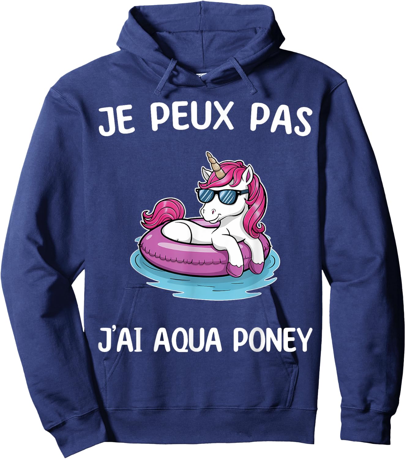 I Can't Have Aqua Pony , Black, S Hoodie - Hoodie | Navy