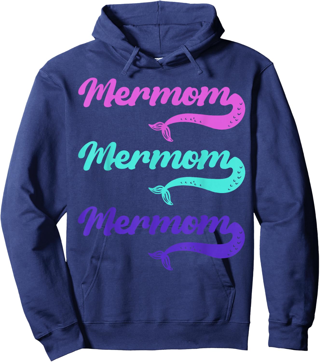 Mermaid Tail Mermom Sea Hoodie - Hoodie | Navy