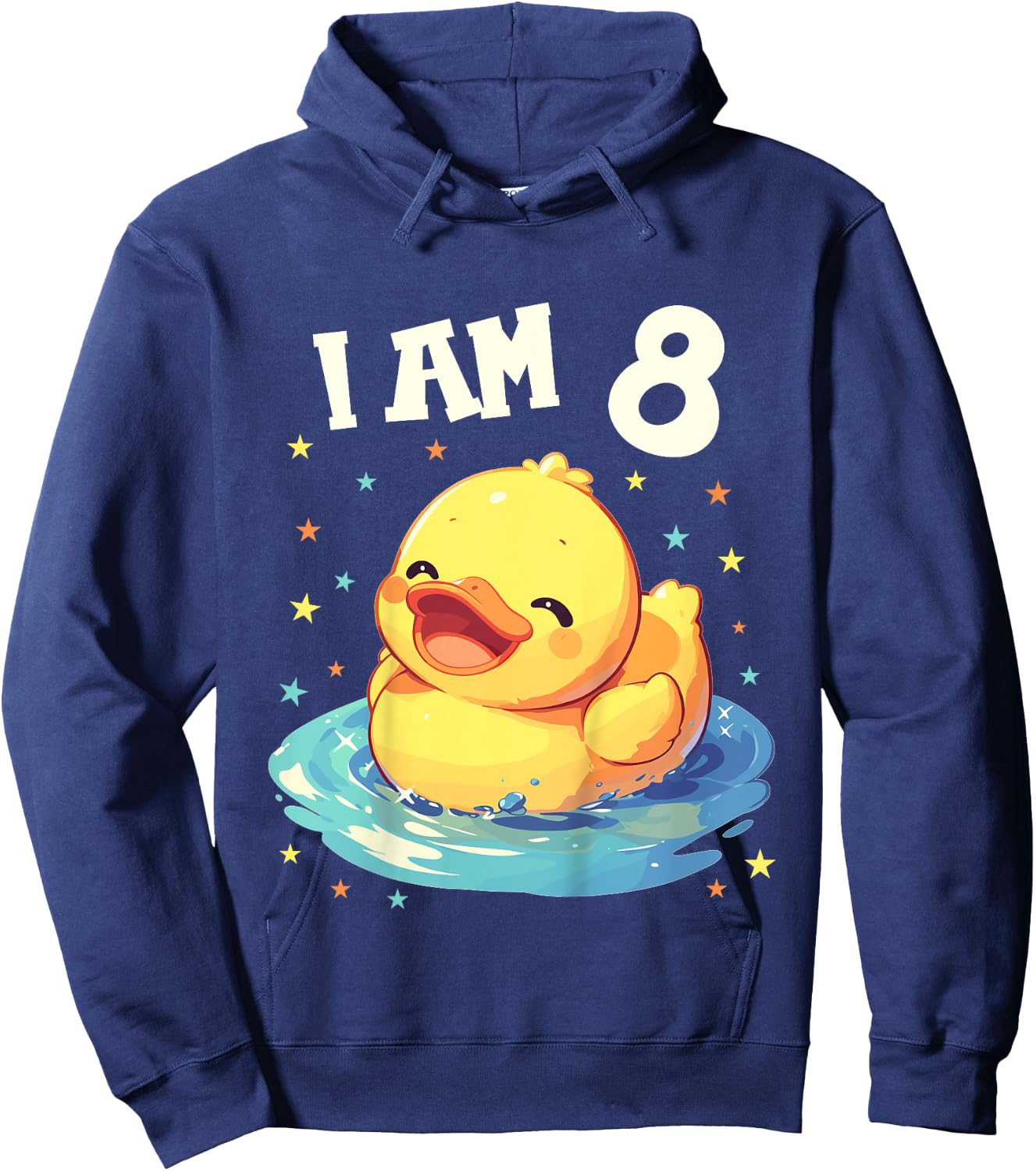 Kids 8 Years old 8 birthday Ducks Boy Girl Duck Hoodie - Hoodie | Navy