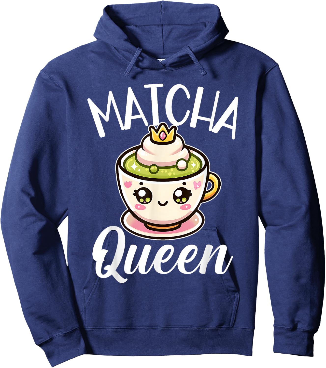 Matcha Queen Matcha Fan Outfit and Girls Hoodie - Hoodie | Navy