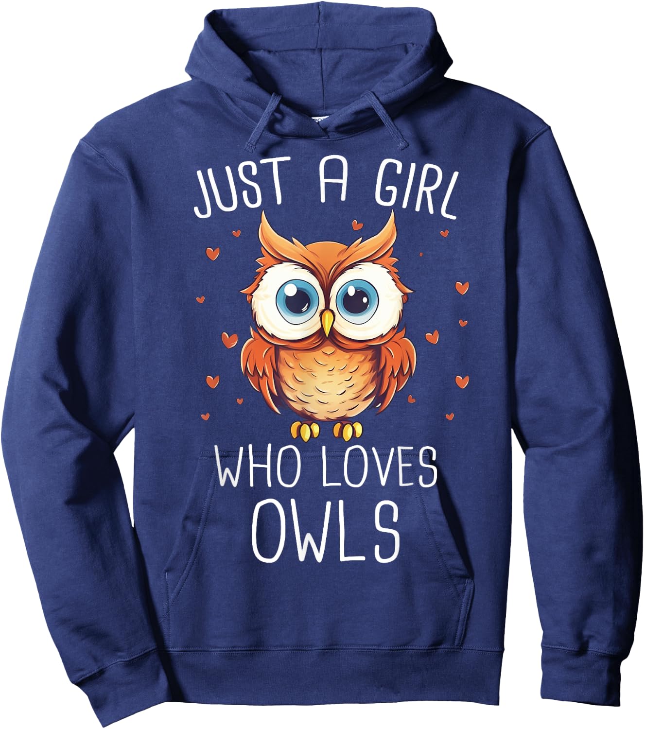 Owl Just A Girl Who Loves Owls Hoodie - Hoodie | Navy