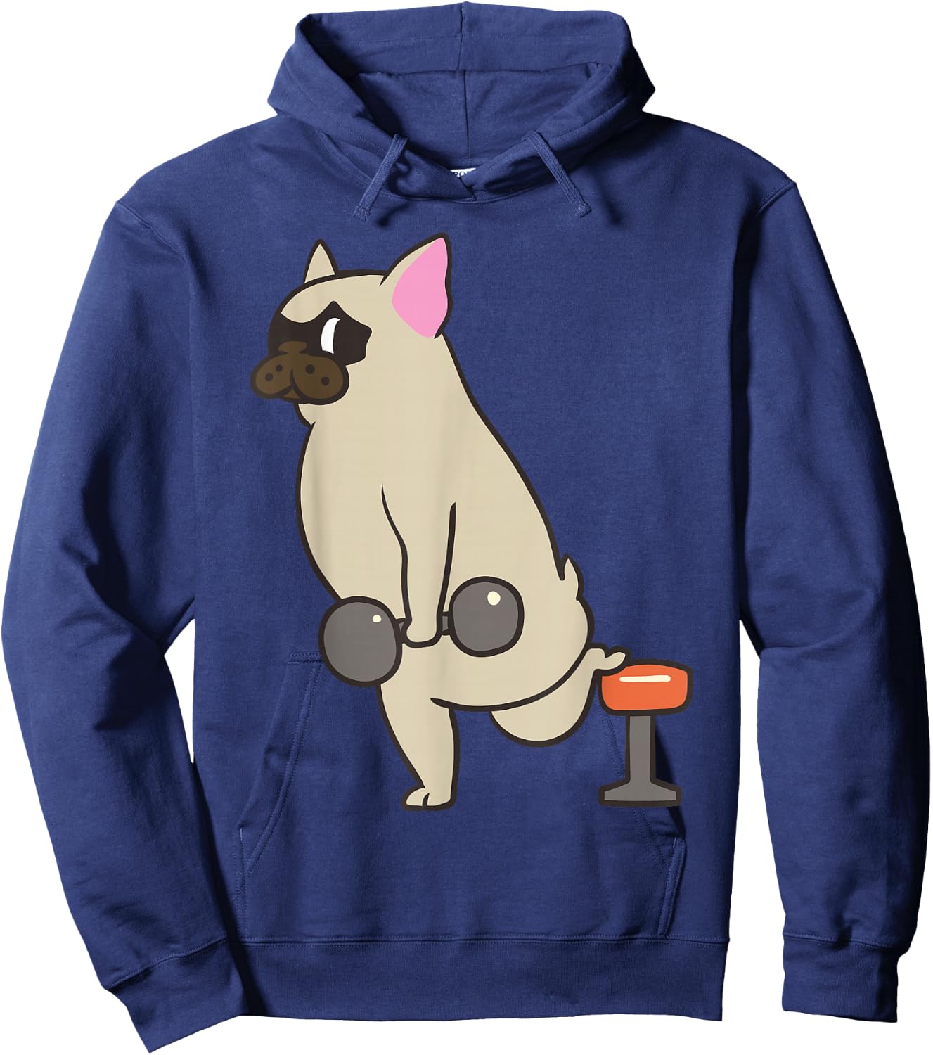Bulgarian split squat Frenchie Hoodie - Hoodie | Navy