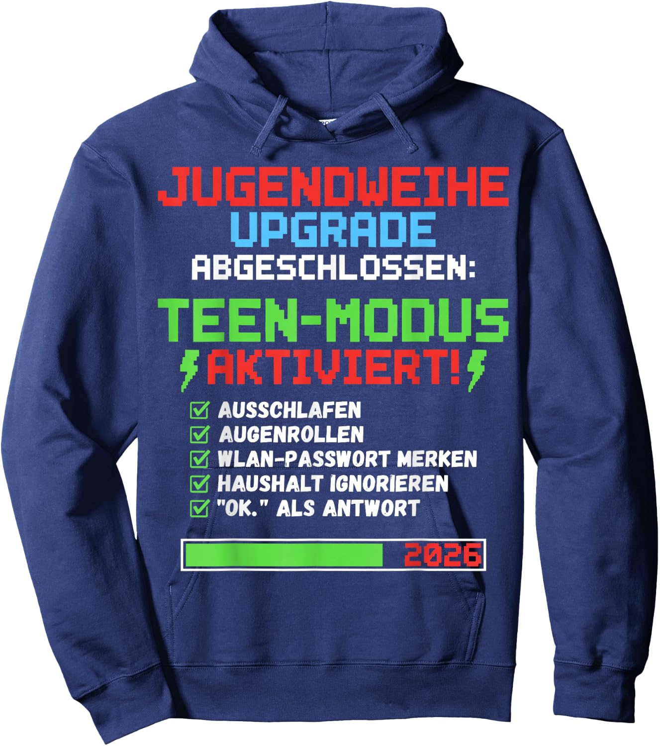 Jugendweihe 2026 Upgrade für Gamer Hoodie - Hoodie | Navy